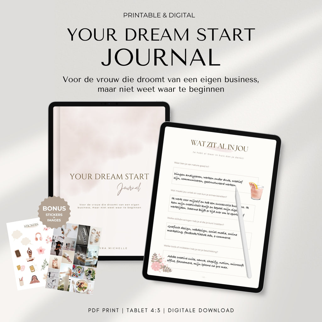 Your Dream Start Journal | Voor ondernemers die willen starten!