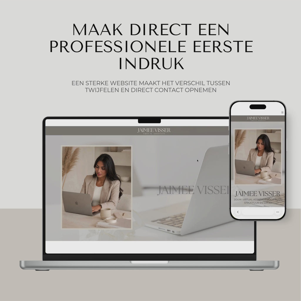 Minimal Portfolio Website | Jouw snelle start naar een professioneel portfolio